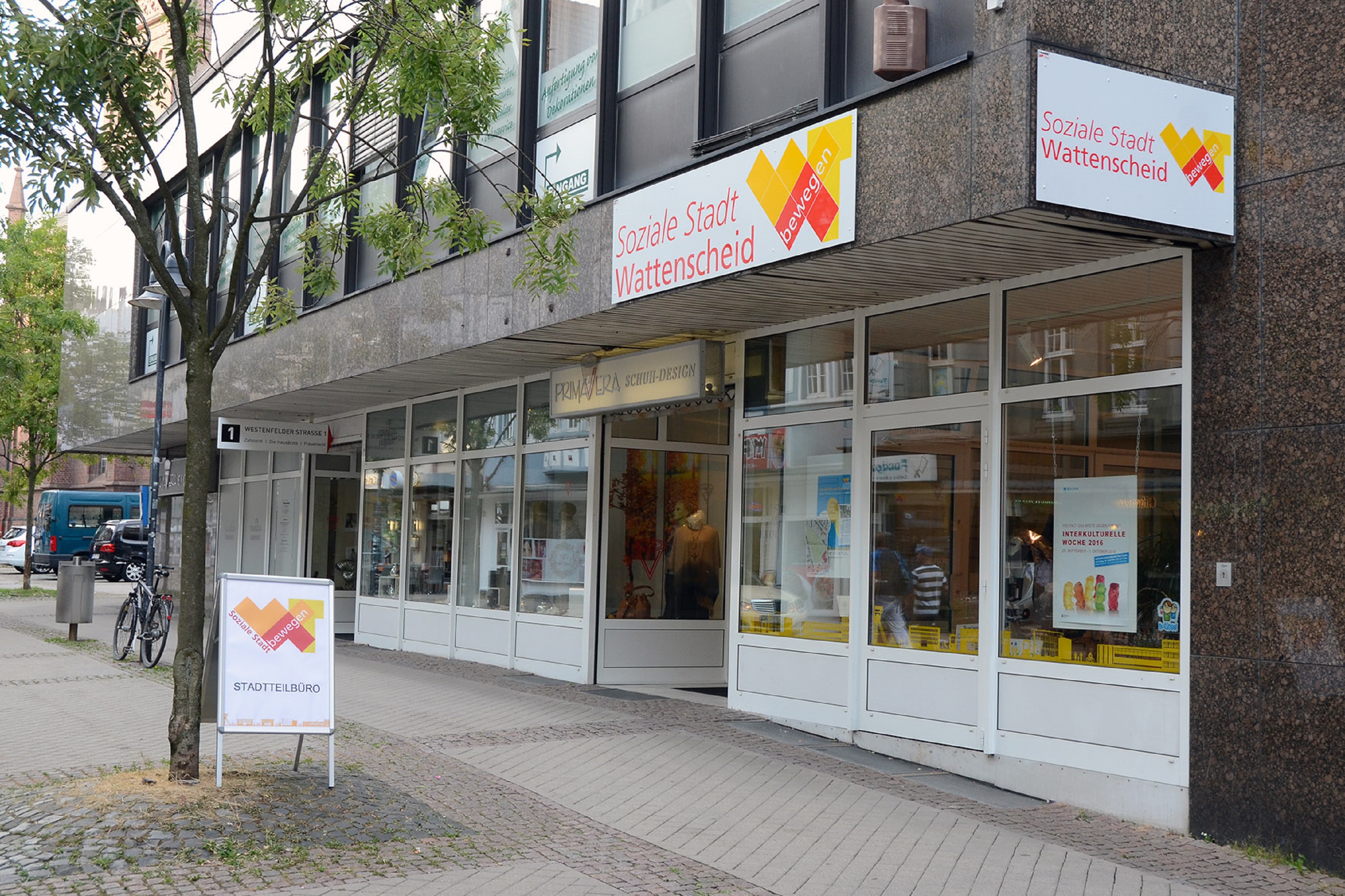 Eingang des Stadteilbüros in Bochum Wattenscheid