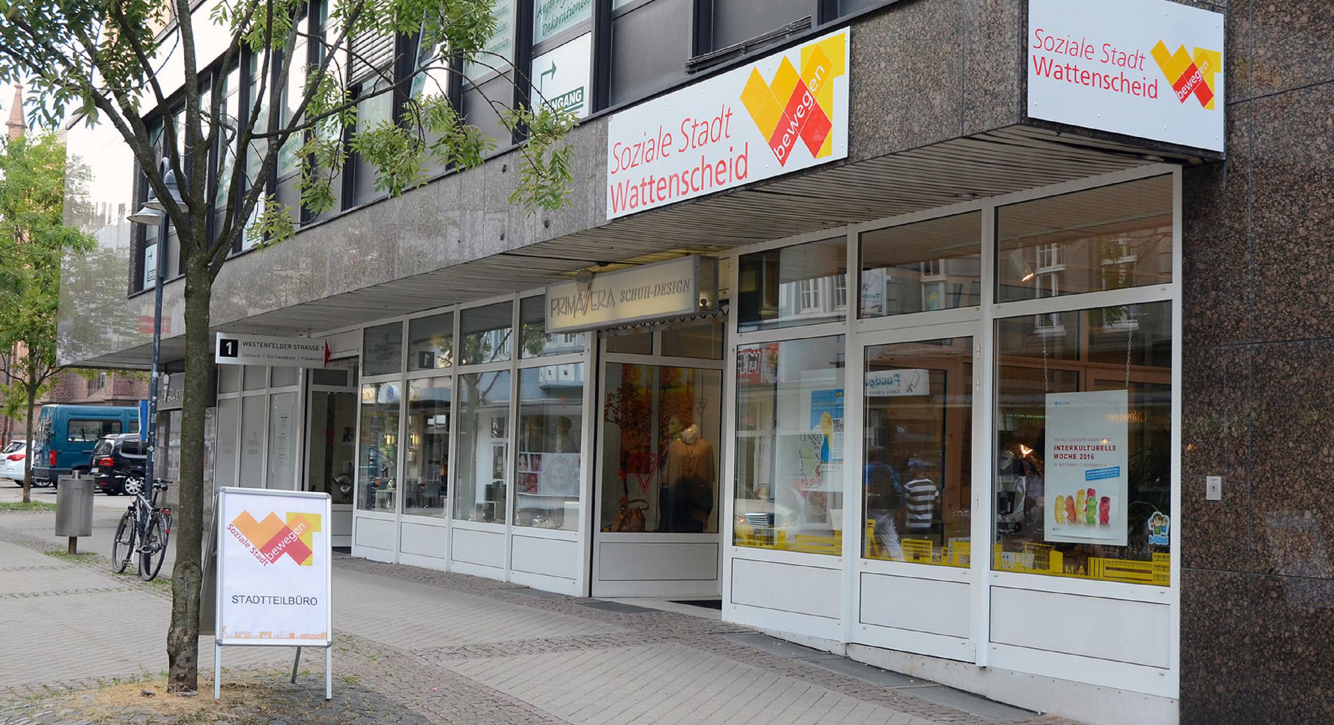 Eingang des Stadteilbüros in Bochum Wattenscheid