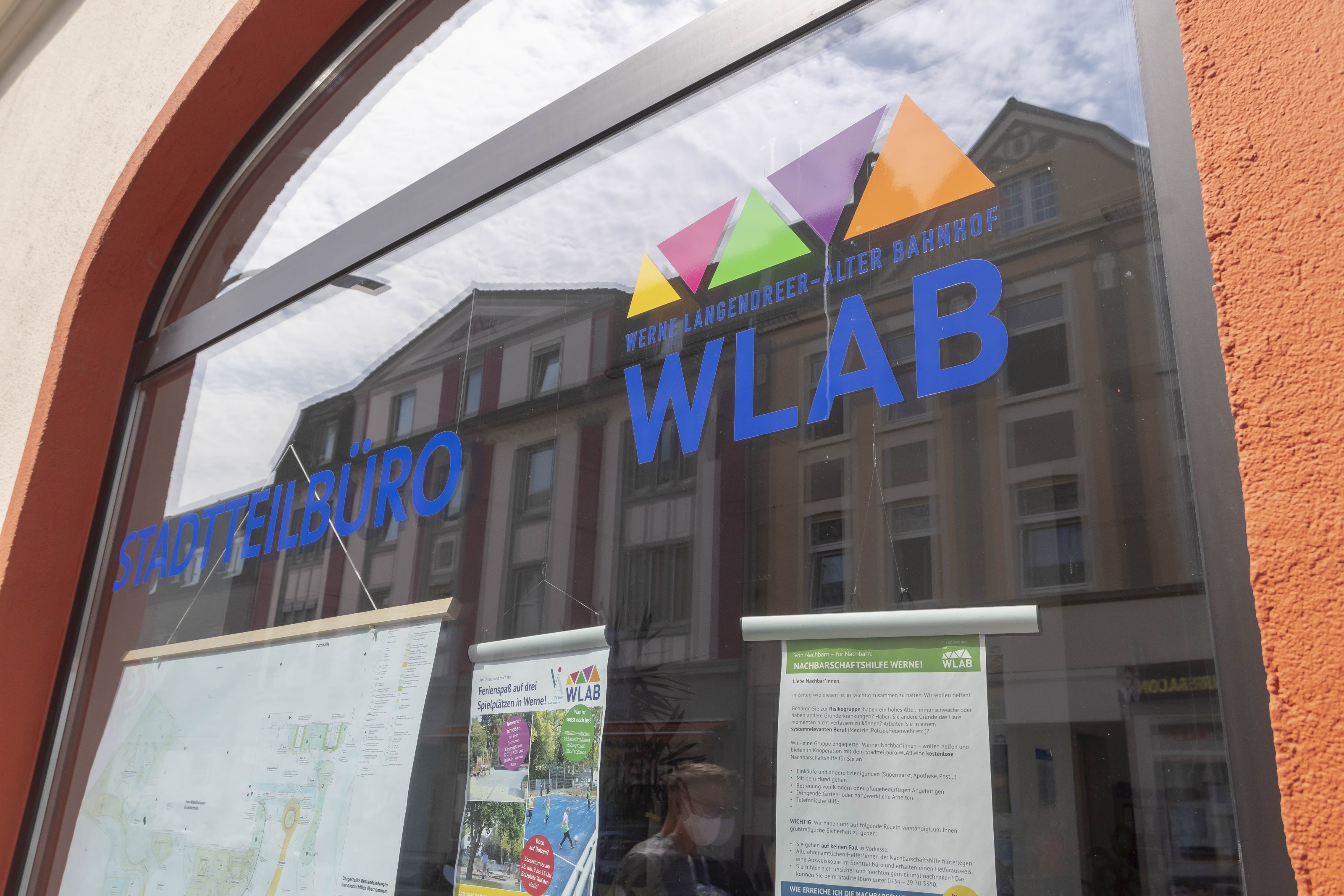 Schaufenster des Stadtteilbüros WLAB