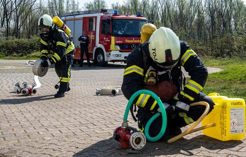 Die Auszubildenden der Feuerwehr Bochum