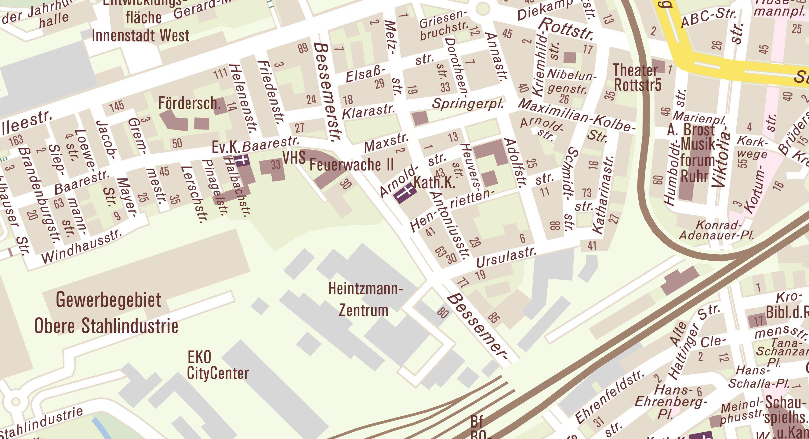 Lagepan für die Adresse Bessemerstraße 47