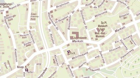 Lageplan eJuWie Bochum Wiemelhausen, Markstraße 292