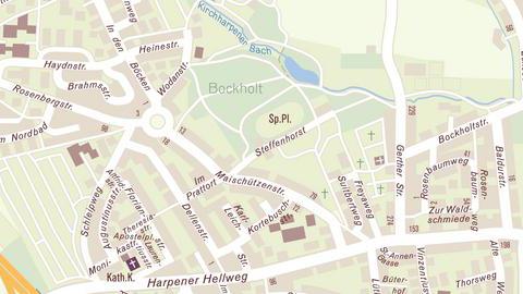 Lageplan Steffenhorst 1a - Sportplatz am Steffenhorst