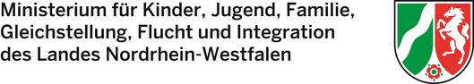 Logo des Ministeriums für Kinder, Jugend, Familien, Gleichstellung, Flucht und Integration des Landes NRW