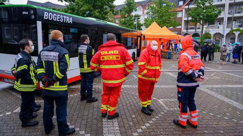 Der Impfbus auf dem Buscheyplatz