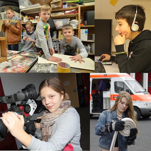 Kinder wie sie Berufe ausprobieren