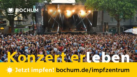 Motiv "Konzert" der neuen Impfkampagne der Stadt Bochum