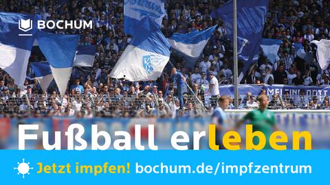 Motiv "Fußball" der neuen Impfkampagne der Stadt Bochum