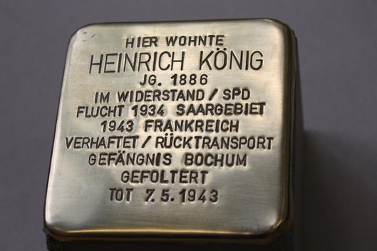 Stolperstein von Heinrich König