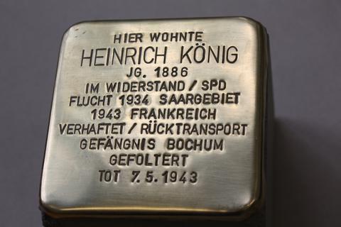 Stolperstein von Heinrich König