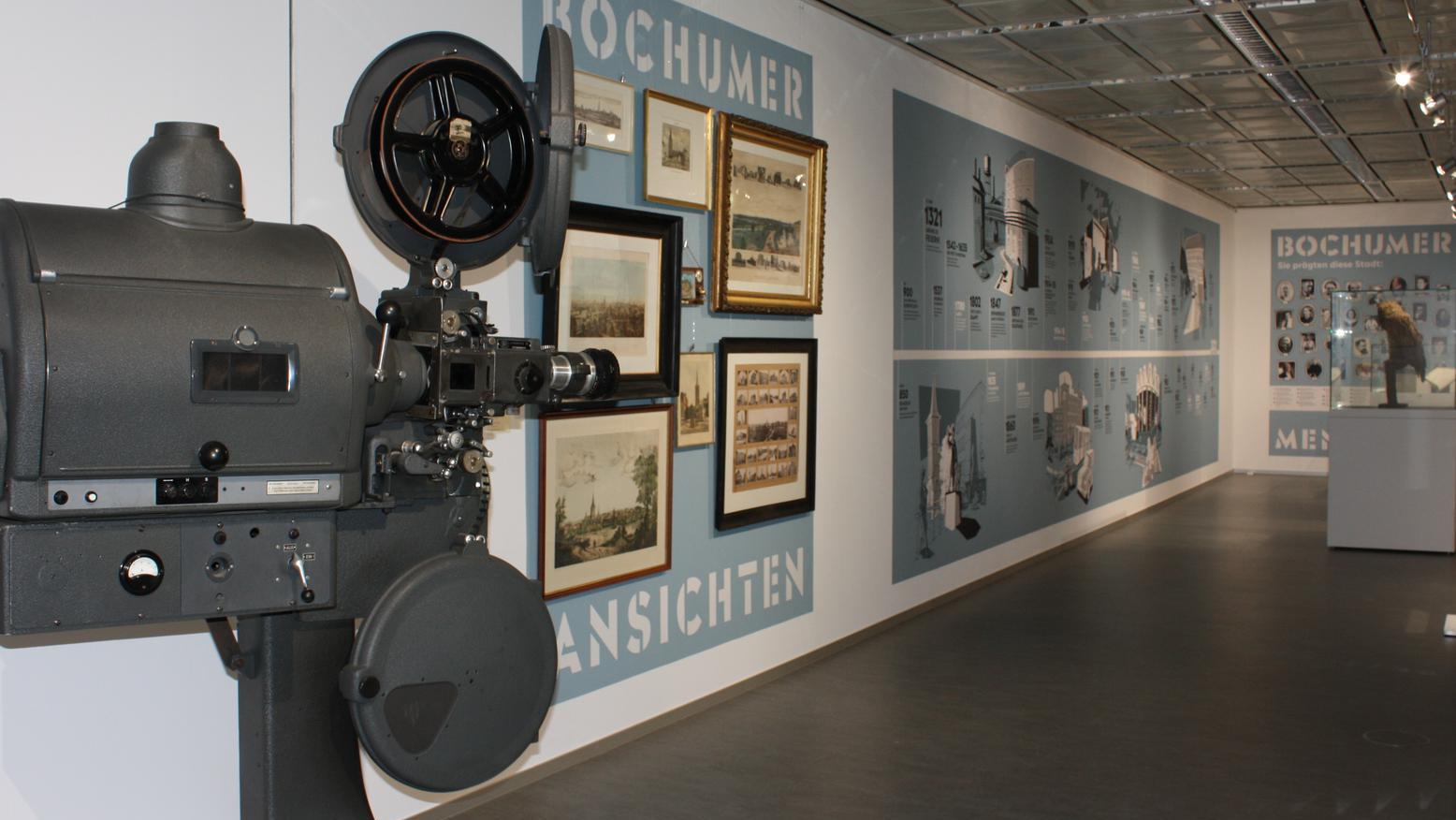 Poster zum Thema Bochumer Ansichten mit altem Projektor
