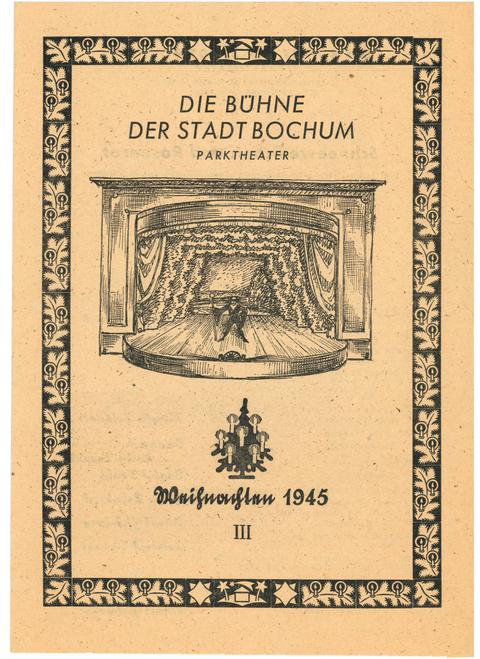 Programmheft "Schneeweißchen und Rosenrot – ein lustiges Weihnachtsmärchen in einem Vorspiel und drei Bildern"