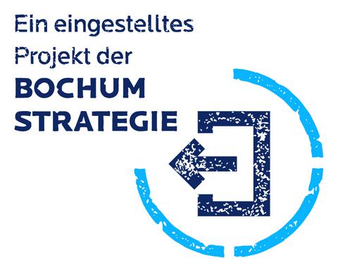 Ein Stempel mit dem Text "Ein eingestelltes Projekt der Bochum Strategie"