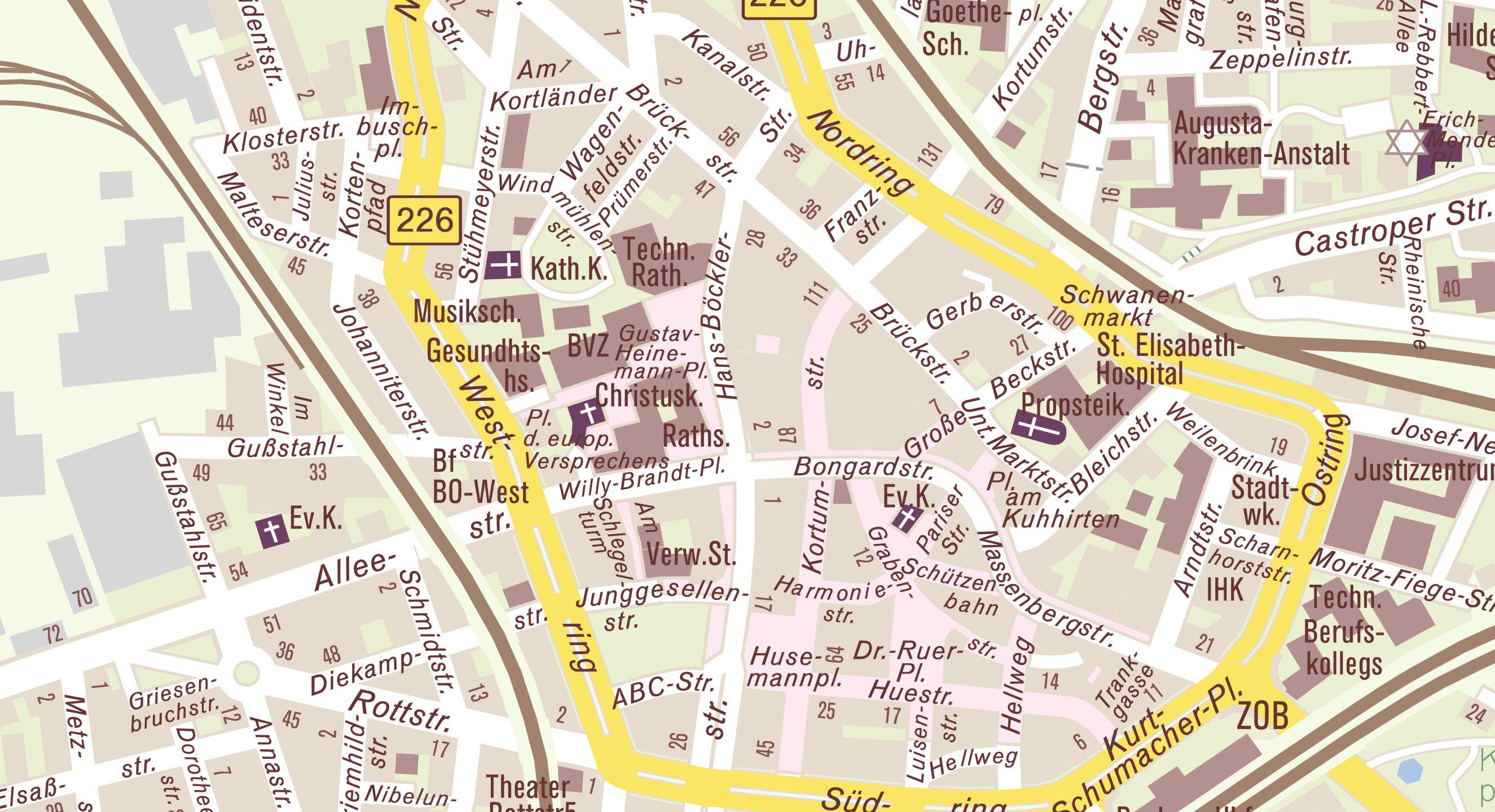 Kartenausschnitt für die Adresse Hans-Böckler-Str. 6