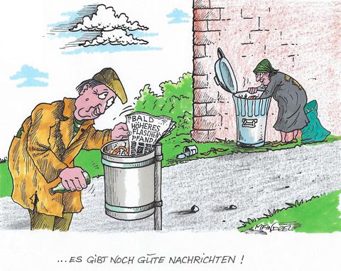Titelbild der Cartoon-Ausstellung von Waldemar Mandzel 