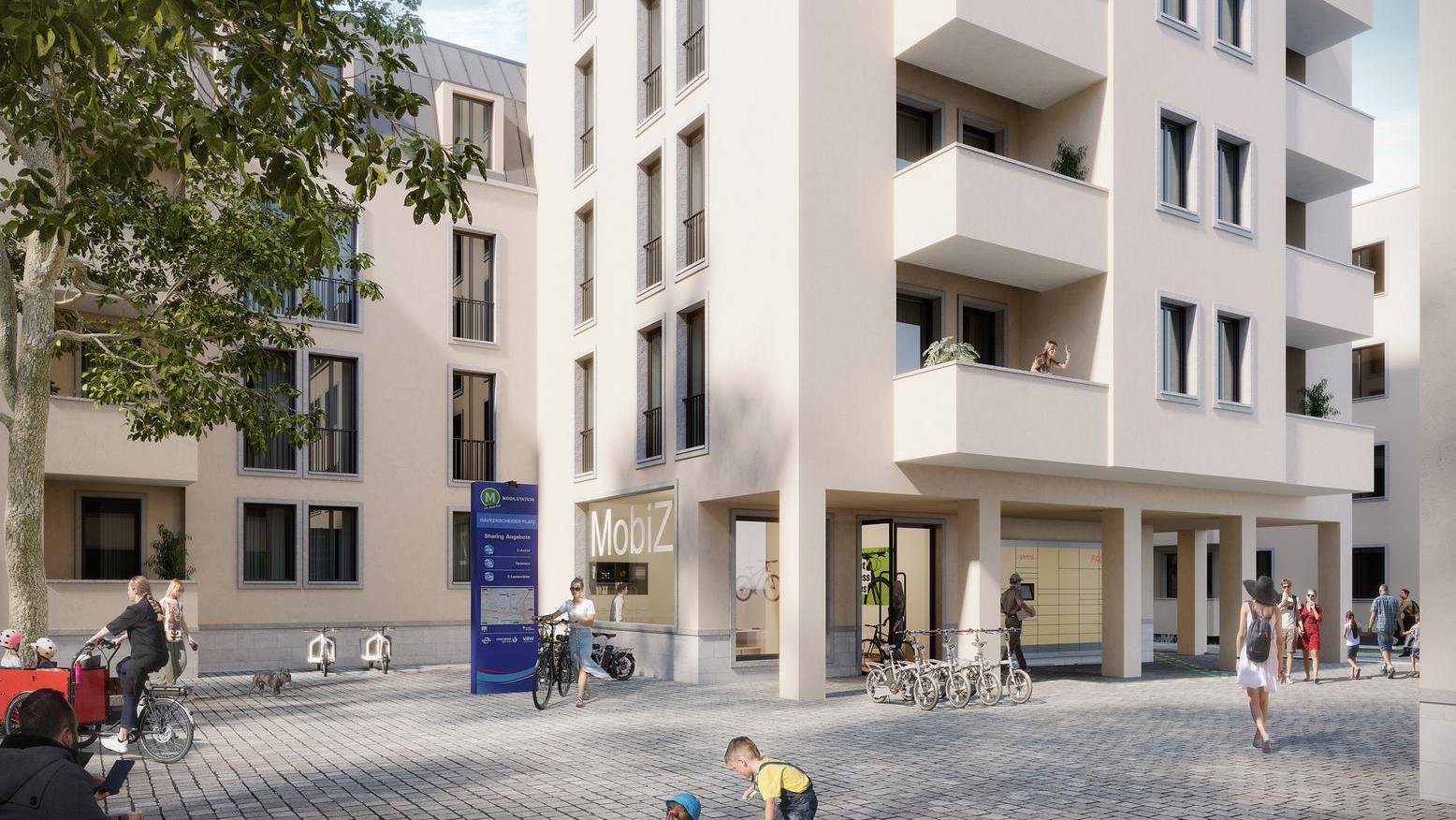 Visualisierung Mobilitätszentrale Havkenscheider Höhe