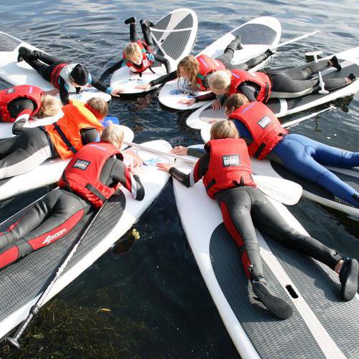 Bei schönem Wetter fand das Stand-Up-Paddling statt.