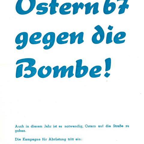 Flugblatt zum Ostermarsch 1967