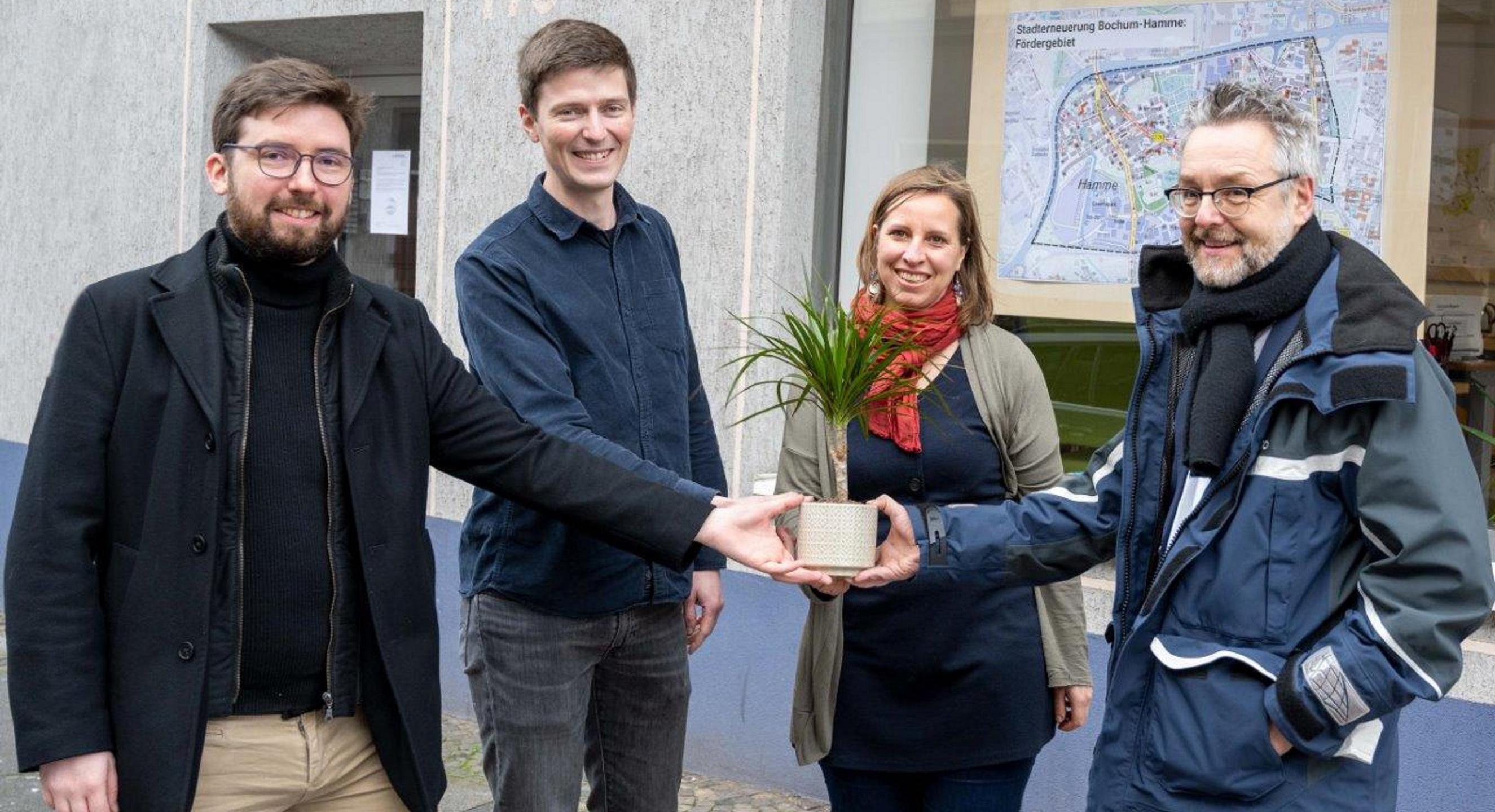 Begrüßung am Stadtteilbüro Hamme