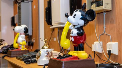 Walt Disney Telefonapparate im Telefonmuseum Bochum