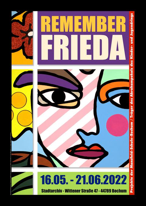 Plakat der Ausstellung "Remember Frieda"