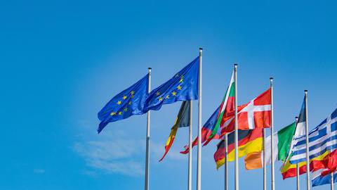 Verschiedene europäische Fahnen