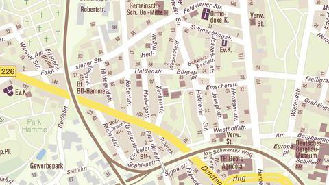 Anfahrtplan zur Adresse Zechenstraße 10 in Bochum