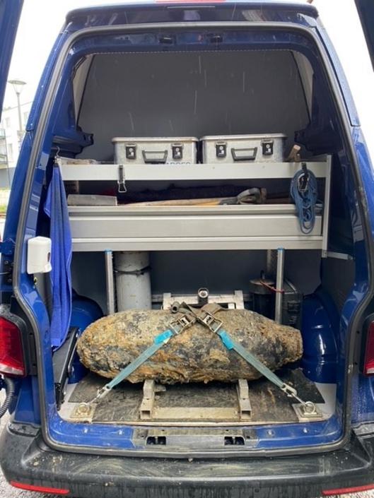 Entschärfte Weltkriegsbombe