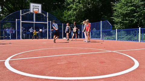 Eröffnung eines Kleinspielfeldes in Bochum-Grumme am 20. Juli 2022