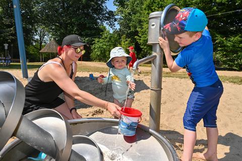 Wasserspielplatz im Bochumer Stadtpark