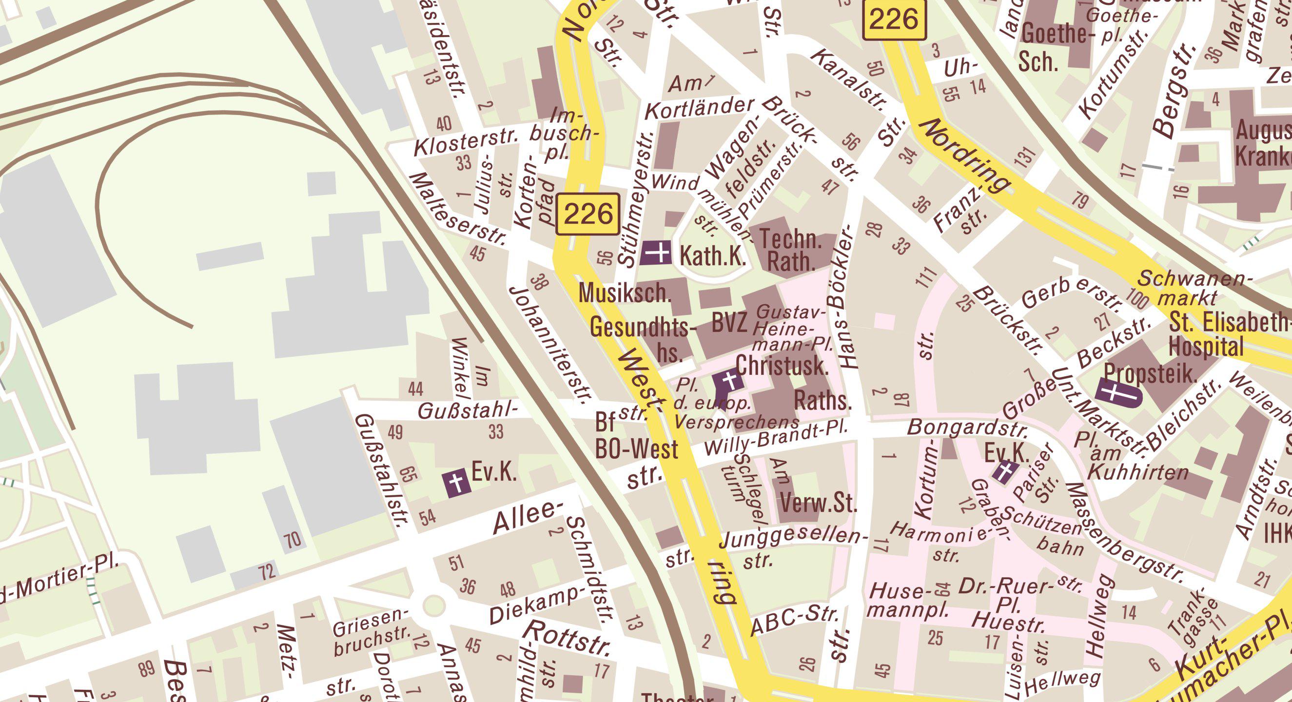 Lageplan für die Adresse Westring 28/30