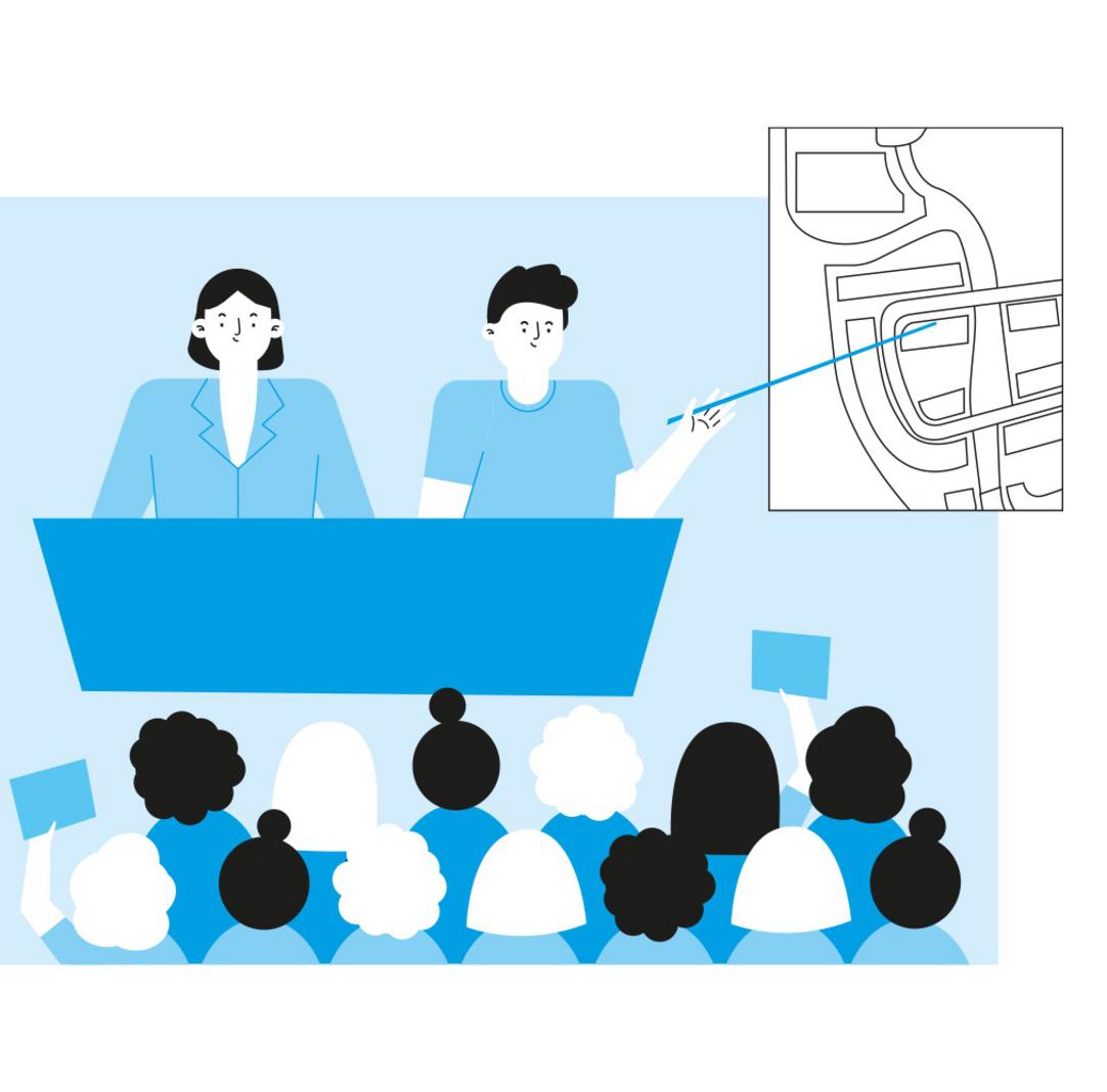 Skizze einer Aufstellungsbeschlussfassung