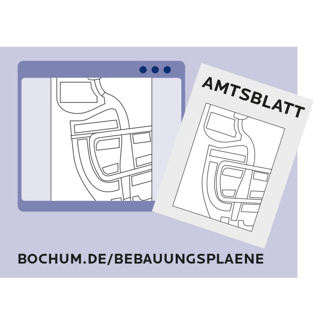 Skizze eines Computers und eines Amtsblattes