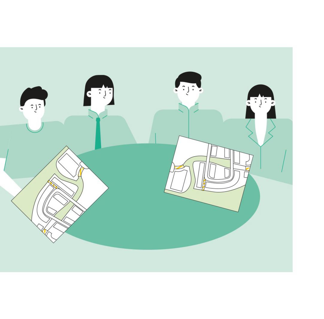 Bild des Auslegungsbeschlusses mit Mitgliedern des Rates