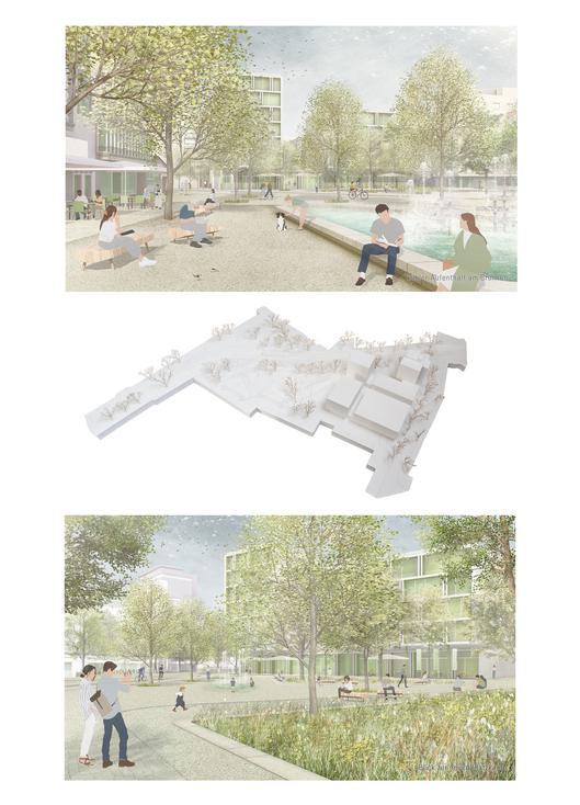 Modell des Siegerentwurfs des neugestaltalteten August-Bebel-Platzes