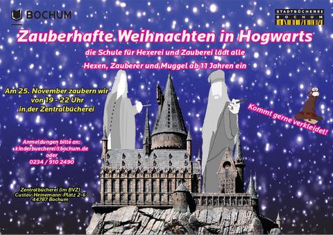 Klicken Sie hier, um das Plakat zur Veranstaltung Zauberhaftes Hogwarts zu öffnen.