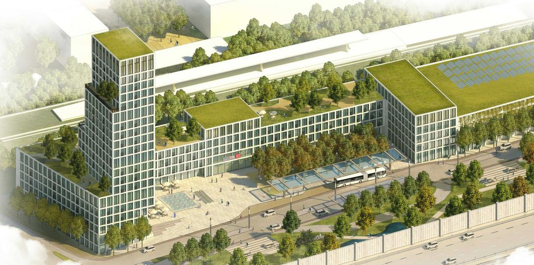 Entwurf Wattenscheid-Bahnhof Vogelperspektive