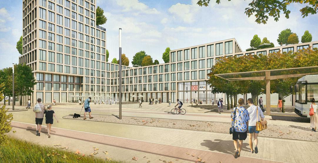 Entwurf Wattenscheid Bahnhof Straßenperspektive