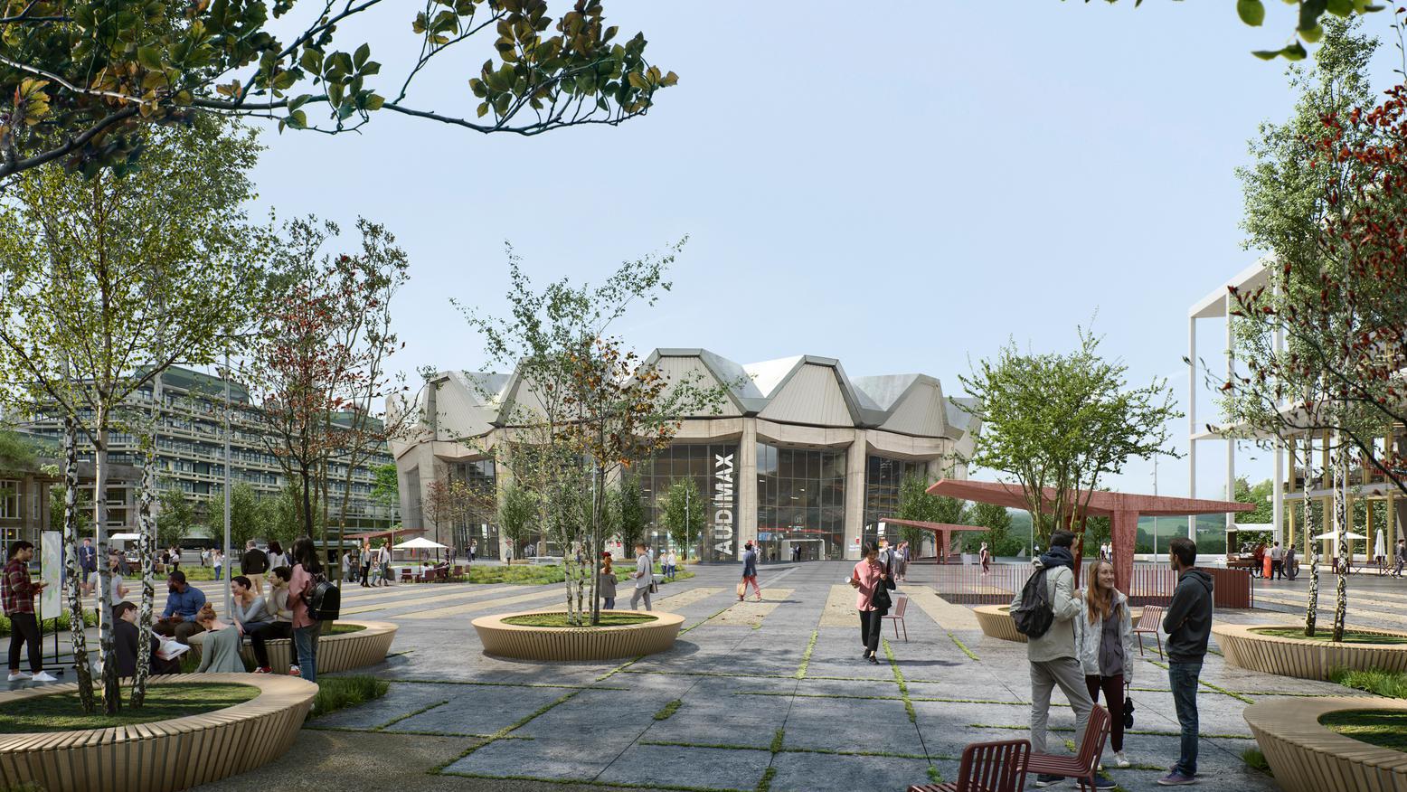 Visualisierung Mittelforum der Ruhr Universität Bochum