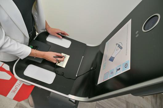 Eine Speed Capture Station am 30. Januar 2023 im Rathaus in Bochum