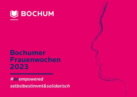 Titelbild der Postkarte zu den Bochumer Frauenwochen 2023
