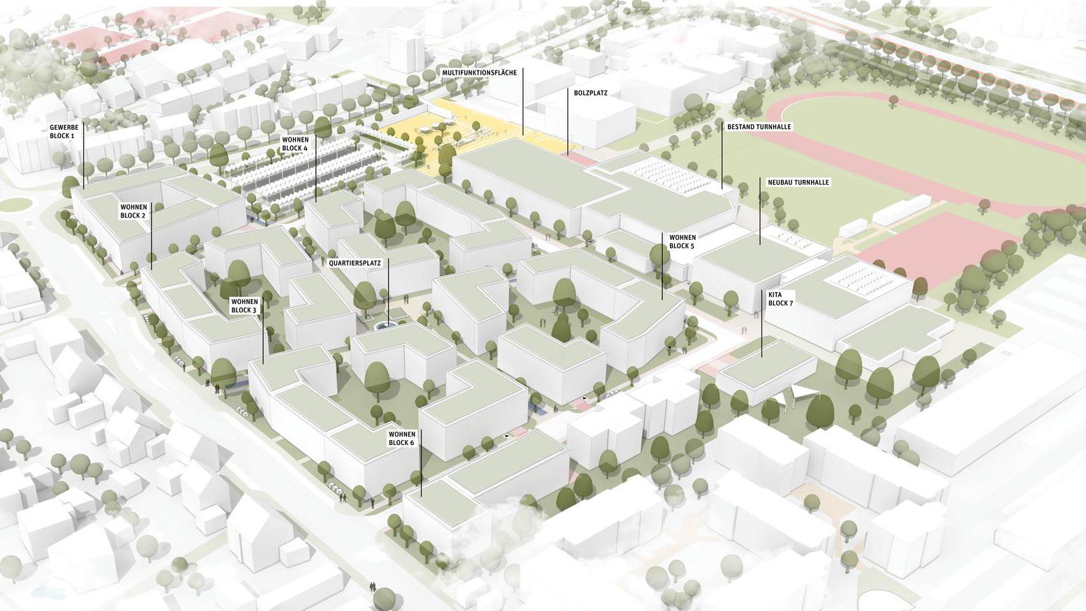 Vogelperspektive „Quartier am Gesundheitscampus“