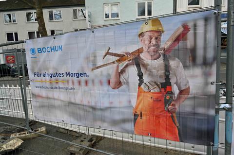 Neues Baustellen-Banner "Für ein gutes Morgen."