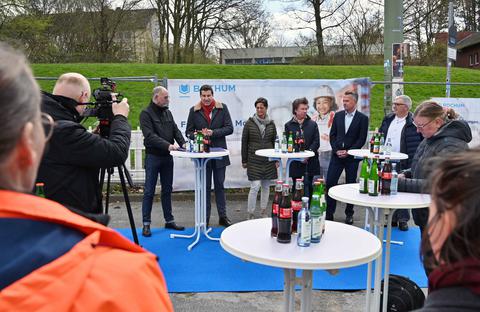 Pressekonferenz zur Kernaktivität Baustellenmanagement "Alles aus einer Hand" an der Baustelle Castroper Straße.
