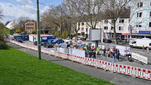 Pressekonferenz zur Kernaktivität Baustellenmanagement "Alles aus einer Hand" an der Baustelle Castroper Straße.