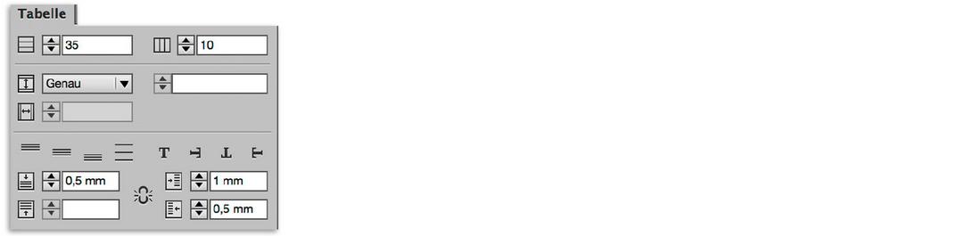 Innenseite - Tabelle