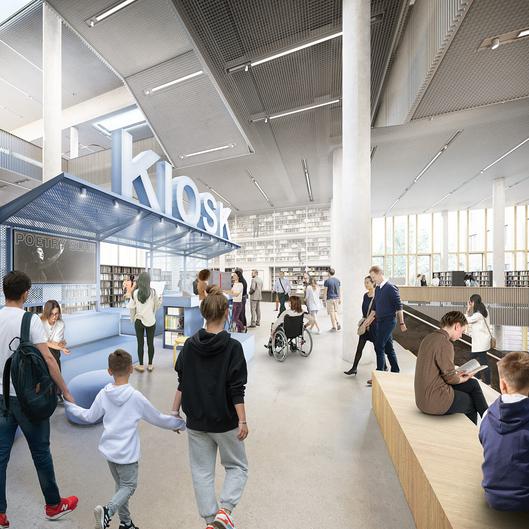 Rendering vom Info-Point im Haus des Wissens