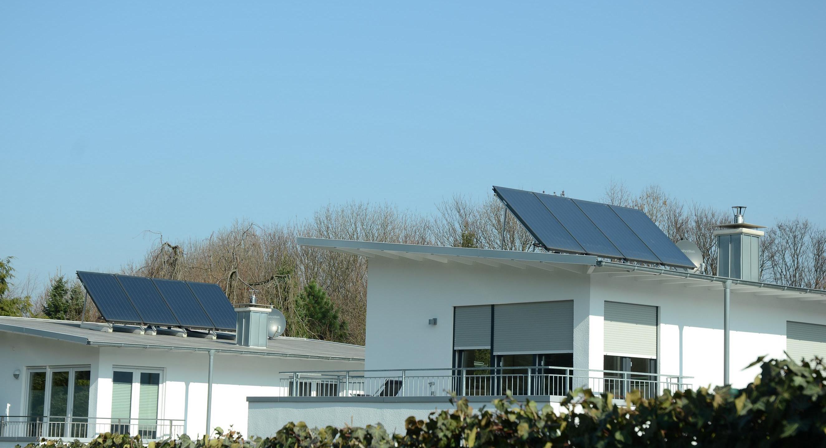 Solarpaneele auf Dächern in Weitmar