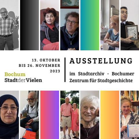 Plakat der Ausstellung "Bochum - Stadt der Vielen"