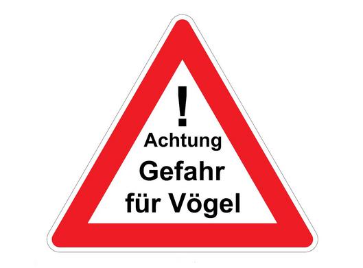 Piktogramm "Gefahr für Vögel"